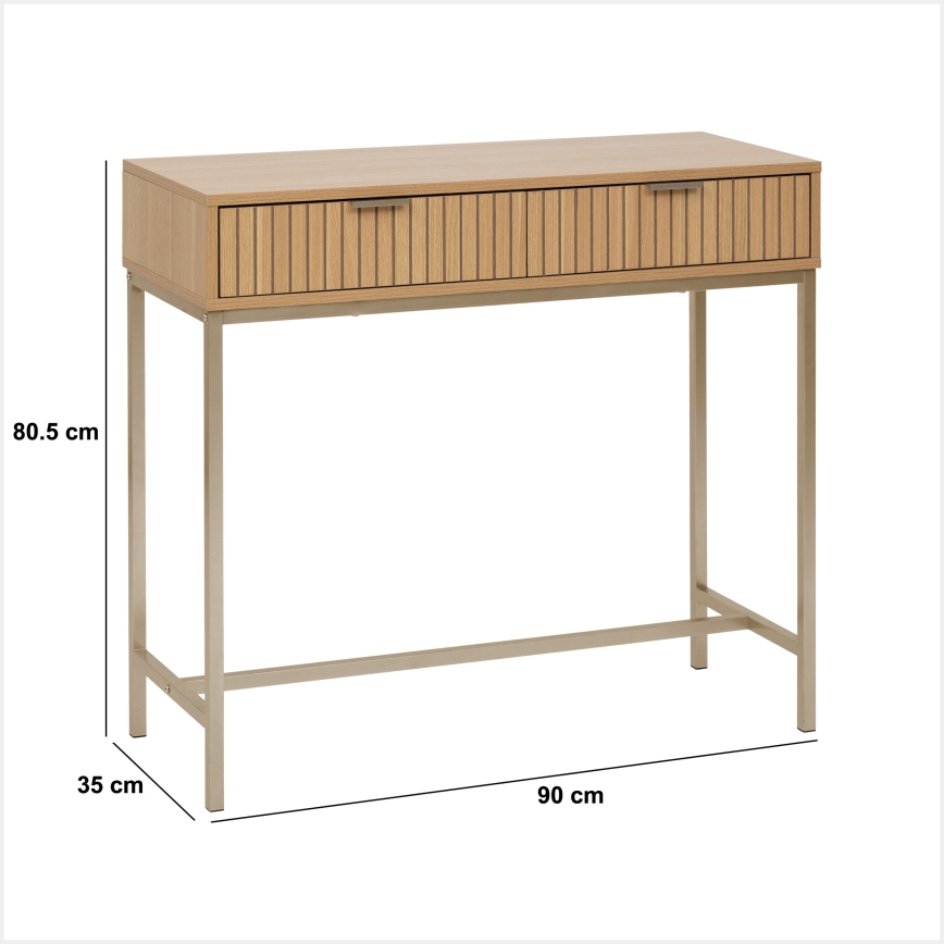 5five - Mesa de consola OPUS 90x35 cm castanha