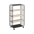 5five - Mesa de servir/prateleira móvel COLGE 97x55 cm preta/bege