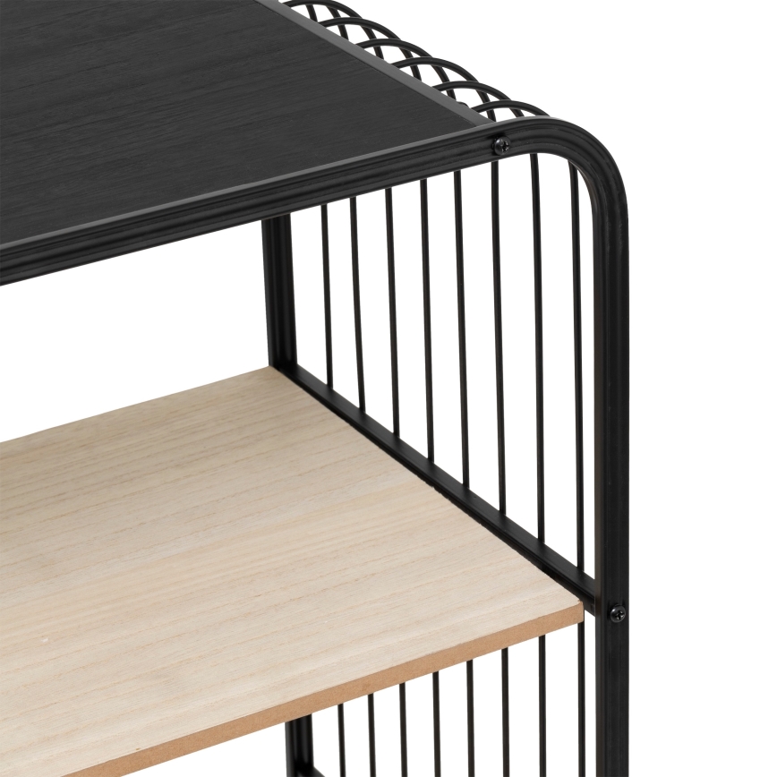 5five - Mesa de servir/prateleira móvel COLGE 97x55 cm preta/bege