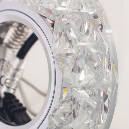 Emithor 71094 - Luminária de embutir LED CRYSTAL FIX 1xGU10/50W + LED/3W STRIPE