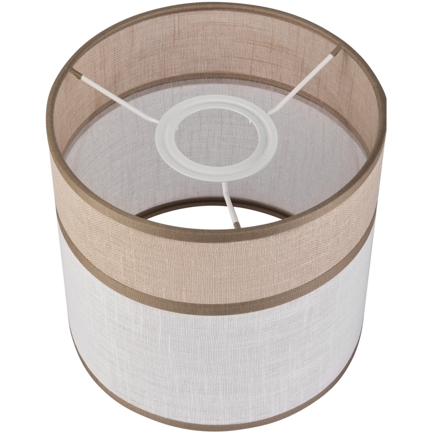 Abajur de substituição para lustre, candeeiro de mesa e aplique ANDREA E27 diâmetro 16 cm bege/cinza