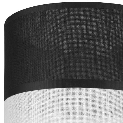 Abajur de substituição para lustre, aplique de parede e candeeiro de mesa ANDREA E27 diâmetro 16 cm preto/branco