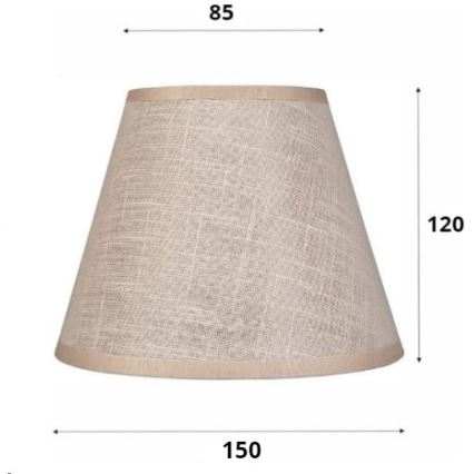 Abajur de substituição para lustre e aplique ANTONIO E14 120x150 mm bege