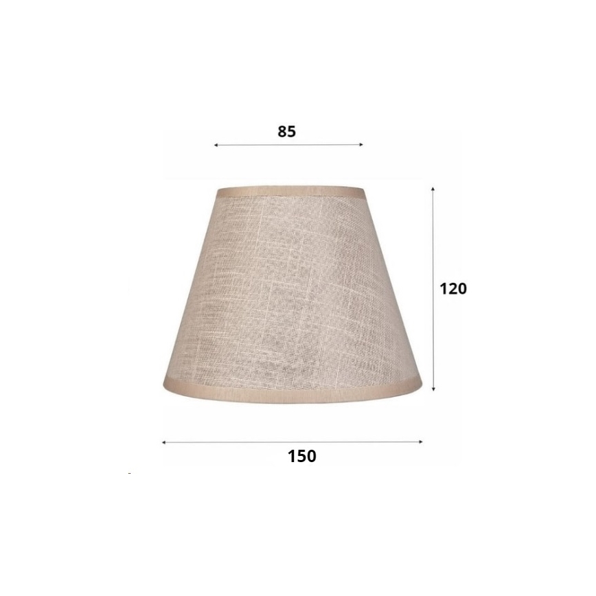Abajur de substituição para lustre e aplique ANTONIO E14 120x150 mm bege