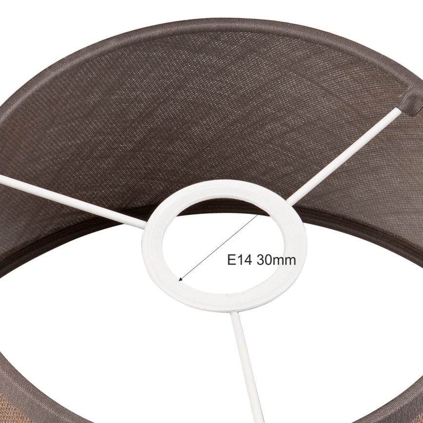 Cúpula de substituição para candeeiro de teto e aplique ANTONIO E14 120x200 mm castanha