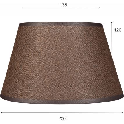 Cúpula de substituição para candeeiro de teto e aplique ANTONIO E14 120x200 mm castanha