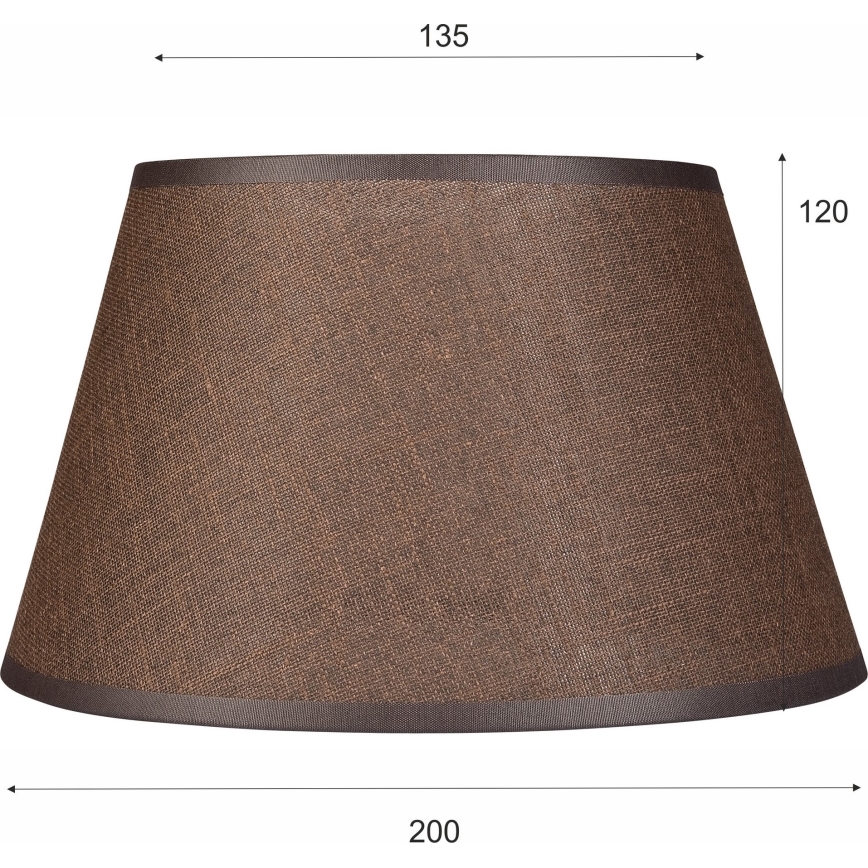 Cúpula de substituição para candeeiro de teto e aplique ANTONIO E14 120x200 mm castanha