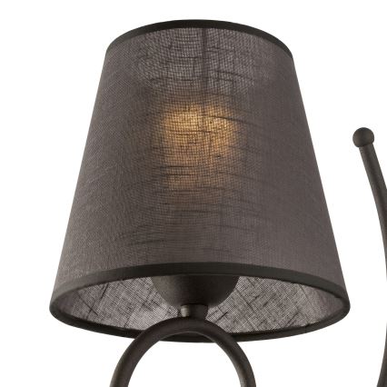 Abajur de substituição para candeeiro de parede LORENZO E27 diâmetro 16 cm cinza