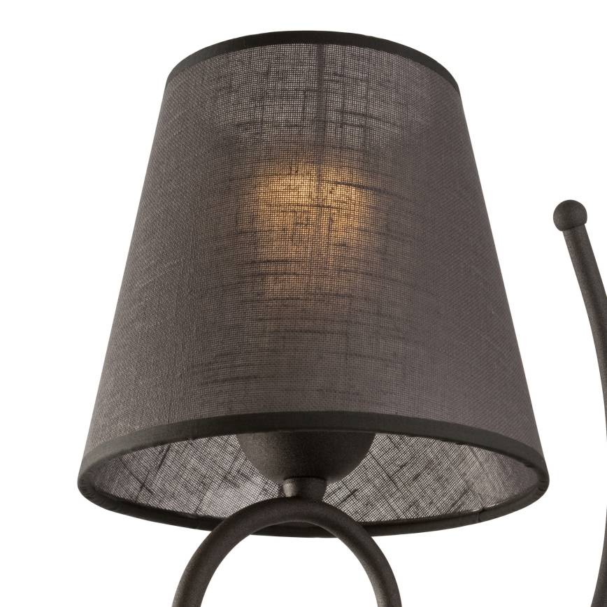 Abajur de substituição para candeeiro de parede LORENZO E27 diâmetro 16 cm cinza