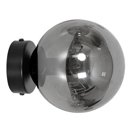 Abajur de reposição para lustre e aplique ROSSI diâmetro 14 cm cinza/fumê