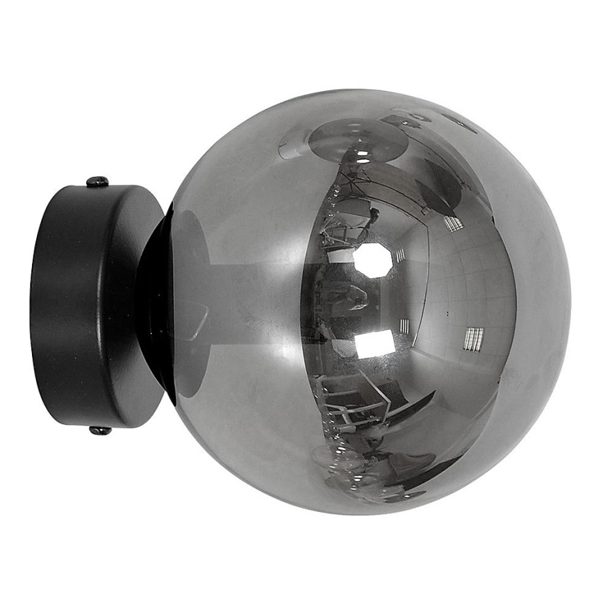 Abajur de reposição para lustre e aplique ROSSI diâmetro 14 cm cinza/fumê