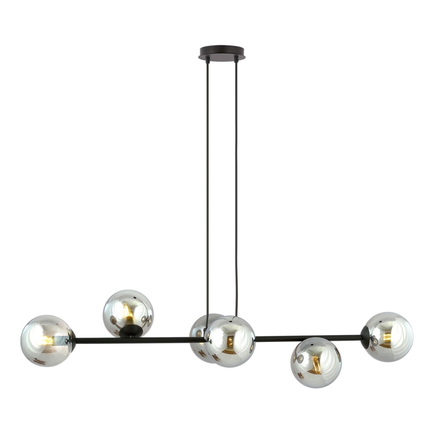 Abajur de reposição para lustre e aplique ROSSI diâmetro 14 cm cinza/fumê