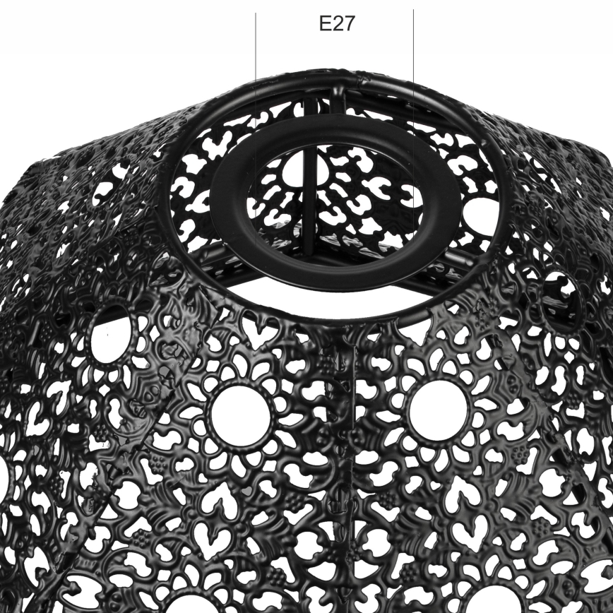 Abajur de substituição para lustre SAMIRA E27 diâmetro 33 cm preto
