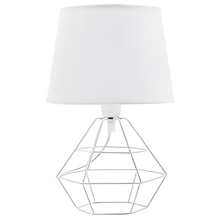 Abajur de substituição para candeeiro de mesa DIAMOND E27 17x20 cm branco