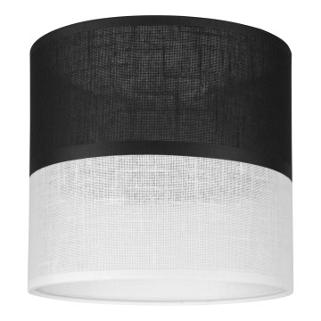 Abajur de substituição para lustre, aplique de parede e candeeiro de mesa ANDREA E27 diâmetro 16 cm preto/branco