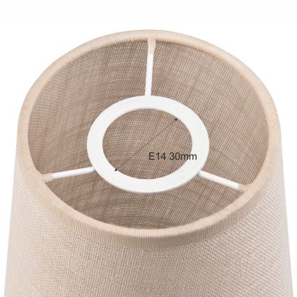 Abajur de substituição para lustre e candeeiro de parede ANTONIO E14 150x120 mm bege