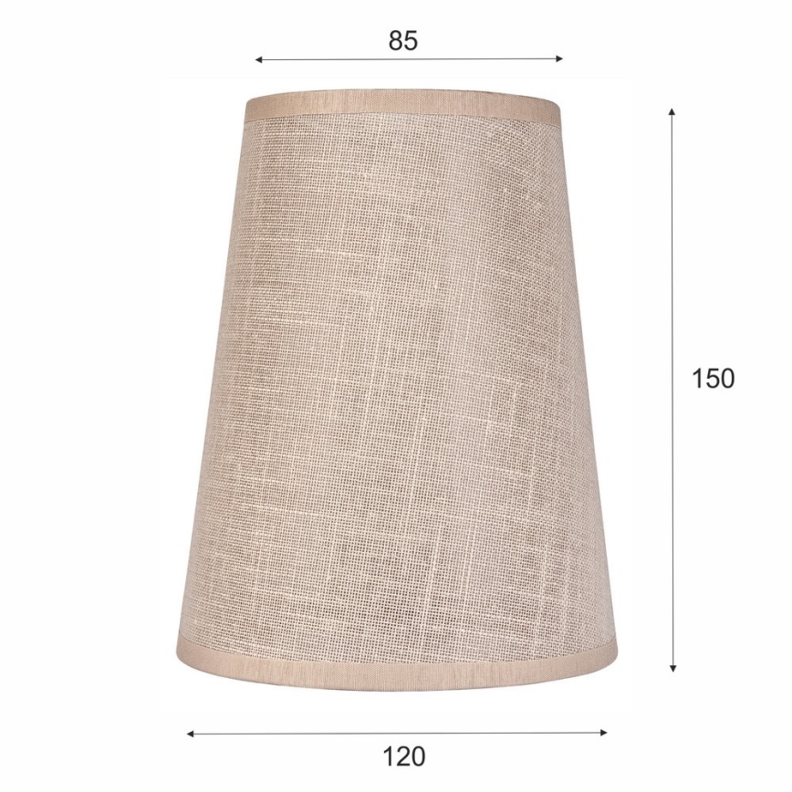 Abajur de substituição para lustre e candeeiro de parede ANTONIO E14 150x120 mm bege