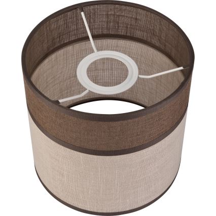 Abajur de substituição para lustre, candeeiro de pé e aplique ANDREA E27 diâmetro 16 cm castanho/bege