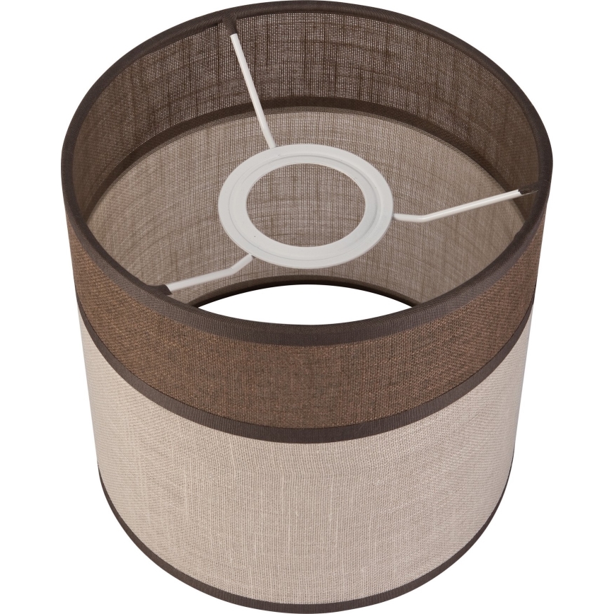 Abajur de substituição para lustre, candeeiro de pé e aplique ANDREA E27 diâmetro 16 cm castanho/bege