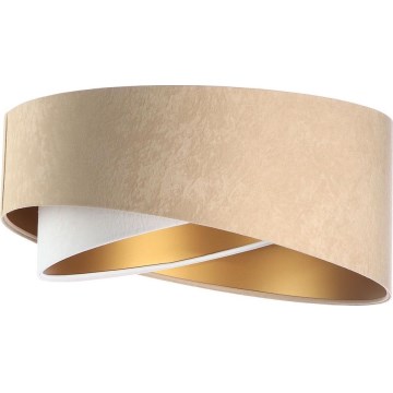 Abajur universal GALAXY E27 diâmetro 45 cm bege/branco/dourado