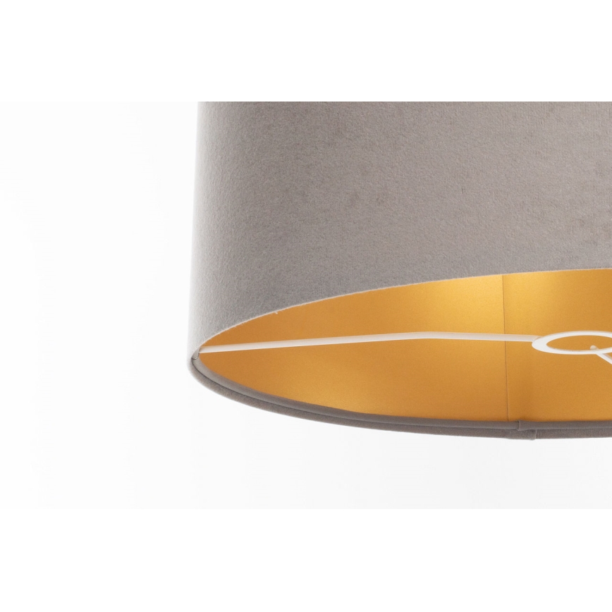 Abajur universal STANDART E27 diâmetro 45 cm cinza/dourado