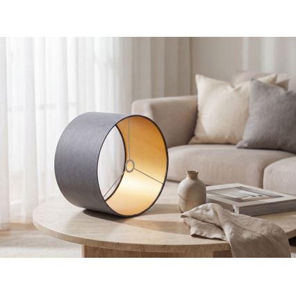 Abajur universal STANDART E27 diâmetro 45 cm cinza/dourado