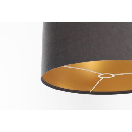 Abajur universal STANDART E27 diâmetro 45 cm cinza/dourado
