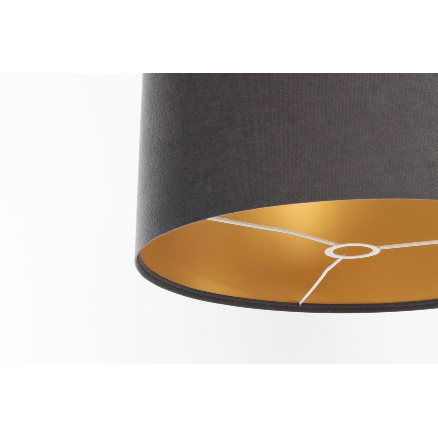 Abajur universal STANDART E27 diâmetro 45 cm cinza/dourado
