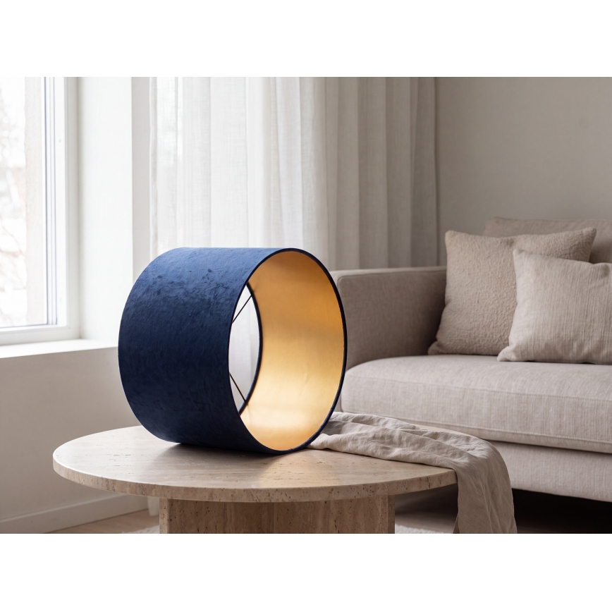 Abajur universal STANDART E27 diâmetro 45 cm azul/dourado
