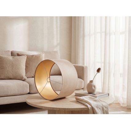 Abajur universal STANDART E27 diâmetro 45 cm bege/dourado