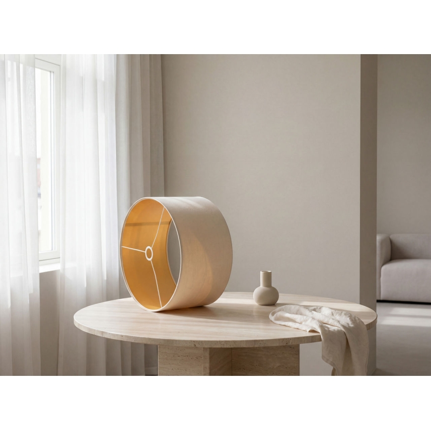 Abajur universal STANDART E27 diâmetro 45 cm creme/dourado