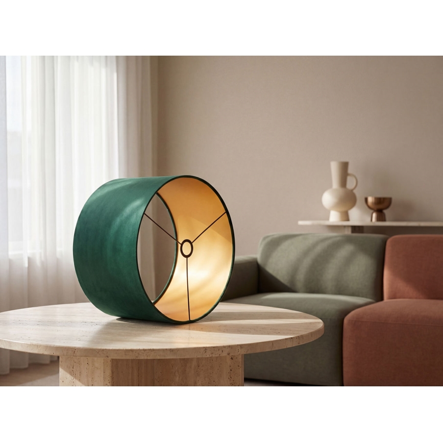 Abajur universal STANDART E27 diâmetro 45 cm verde/dourado
