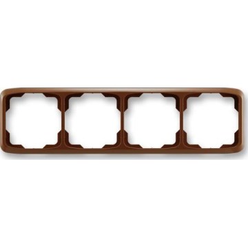 ABB 3901A-B40 H - Moldura de quatro módulos TANGO castanha