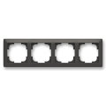 ABB 3901T-A00040 137 - Moldura para quatro módulos ZONI preto mate