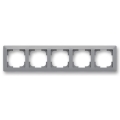 ABB 3901T-A00050 141 - Moldura para cinco módulos ZONI cinzenta
