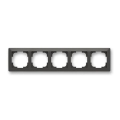 ABB 3901T-A00050 237 - Moldura quíntupla ZONI preto mate
