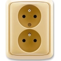 ABB 5512A-2349 D - Tomada dupla residencial com moldura TANGO 250V bege