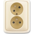 ABB 5513A-C02357 C - Tomada dupla residencial com moldura TANGO 250V marfim