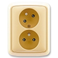 ABB 5513A-C02357 D - Tomada dupla de parede com moldura TANGO 250V bege