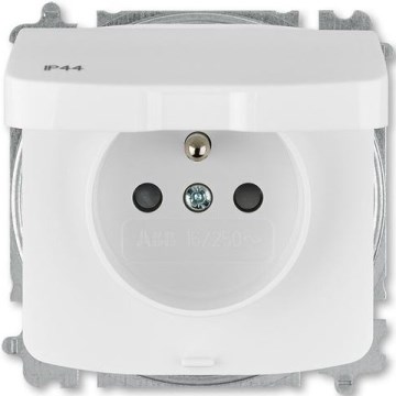 ABB 6619A-A06997 B - Tomada doméstica sem parafusos sem moldura TANGO 250V IP44 branca