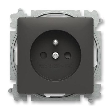 ABB 6619T-A06657 237 - Tomada doméstica sem moldura ZONI 250V preta mate