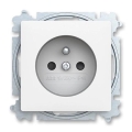 ABB 6619T-A06657 240 - Tomada doméstica sem moldura ZONI 250V branca fosca
