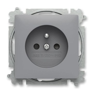 ABB 6619T-A06657 241 - Tomada residencial sem moldura ZONI 250V cinza