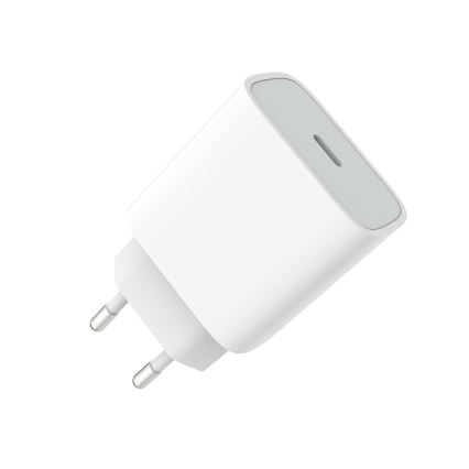 Adaptador de carregamento rápido Power Delivery 20W USB-C branco