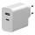 Adaptador de carregamento USB-C Power Delivery + USB-A 45W/230V branco