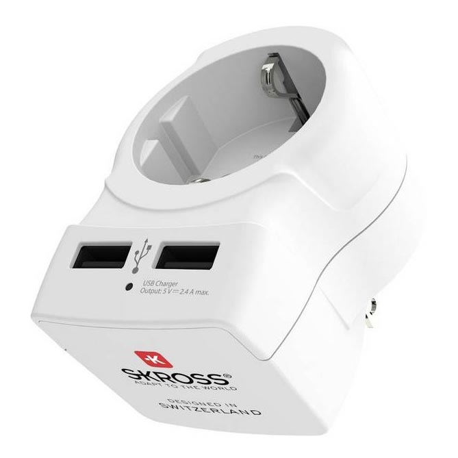 Adaptador de viagem para os EUA 230V + 2x porta USB