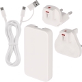 Adaptador de viagem USB GaN com plugues intercambiáveis 100–250 V