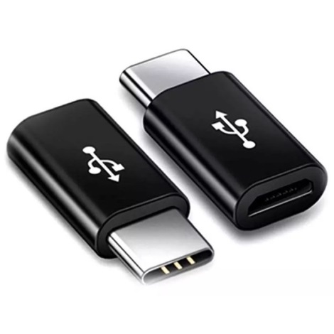 Adaptador Micro USB para USB-C preto