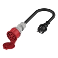Adaptador para veículos elétricos Schuko 16 A (macho) para CEE 16 A