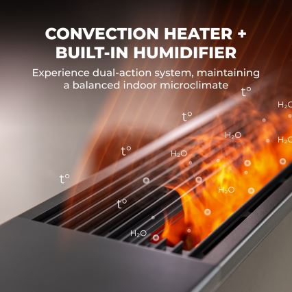 AENO - Aquecedor elétrico inteligente/convector 1000/2000 W preto